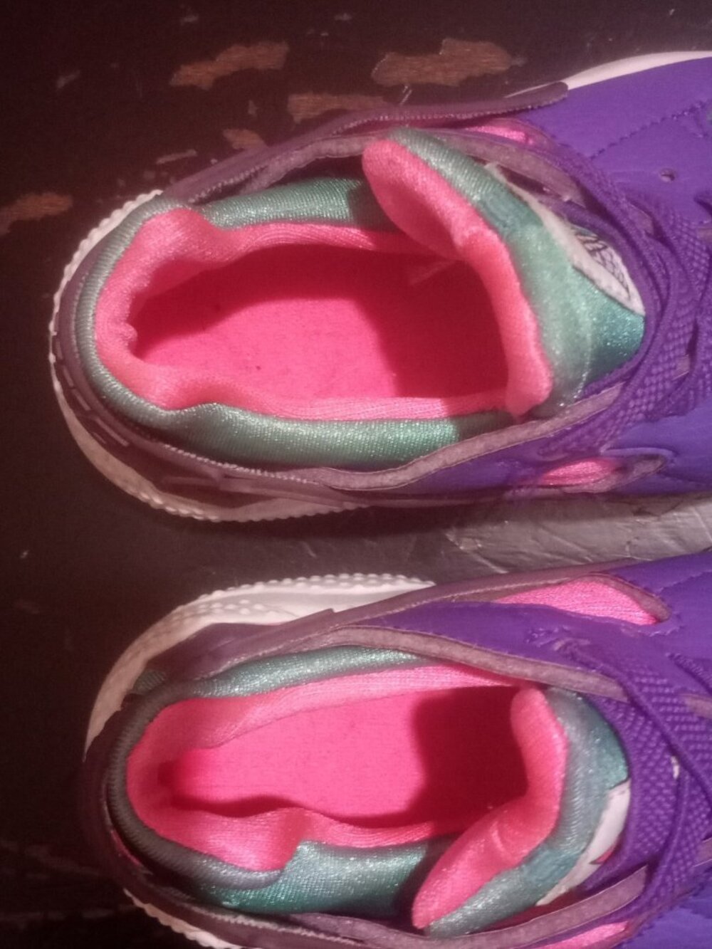 Nike Toddler Huarache Run Ultra Green/Purple Running Sneakers SZ 10C BQ7098-300 - Picture 12 of 13